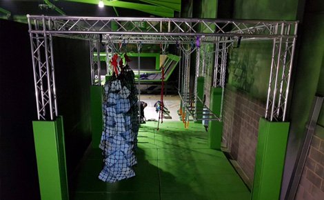 Ninja Warrior course built for Flip Out, Chichester