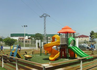 Outdoor play structure in Alcoy, Alicante, Spain